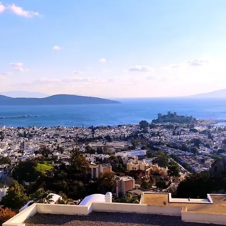 Amazing View, 1-Bedroom, Parking, WiFi, Quiet, Terrace, 4 people Flat * Bodrum